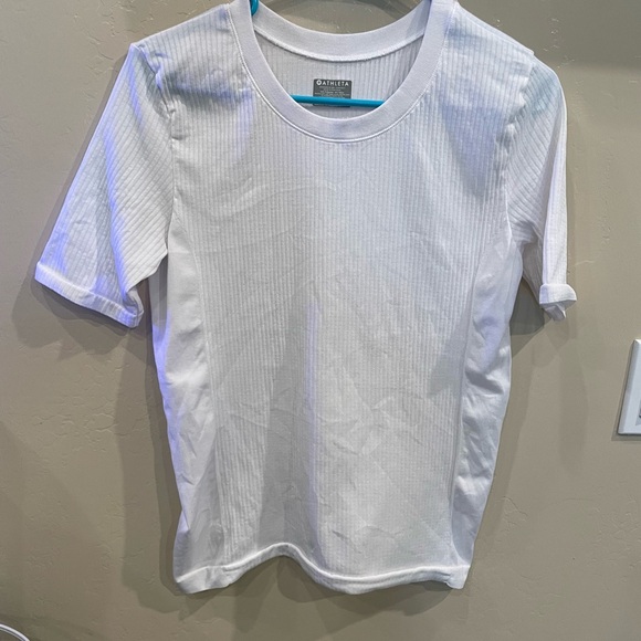 Athleta Classic White Short Sleeve Men's Tee - Picture 1 of 5
